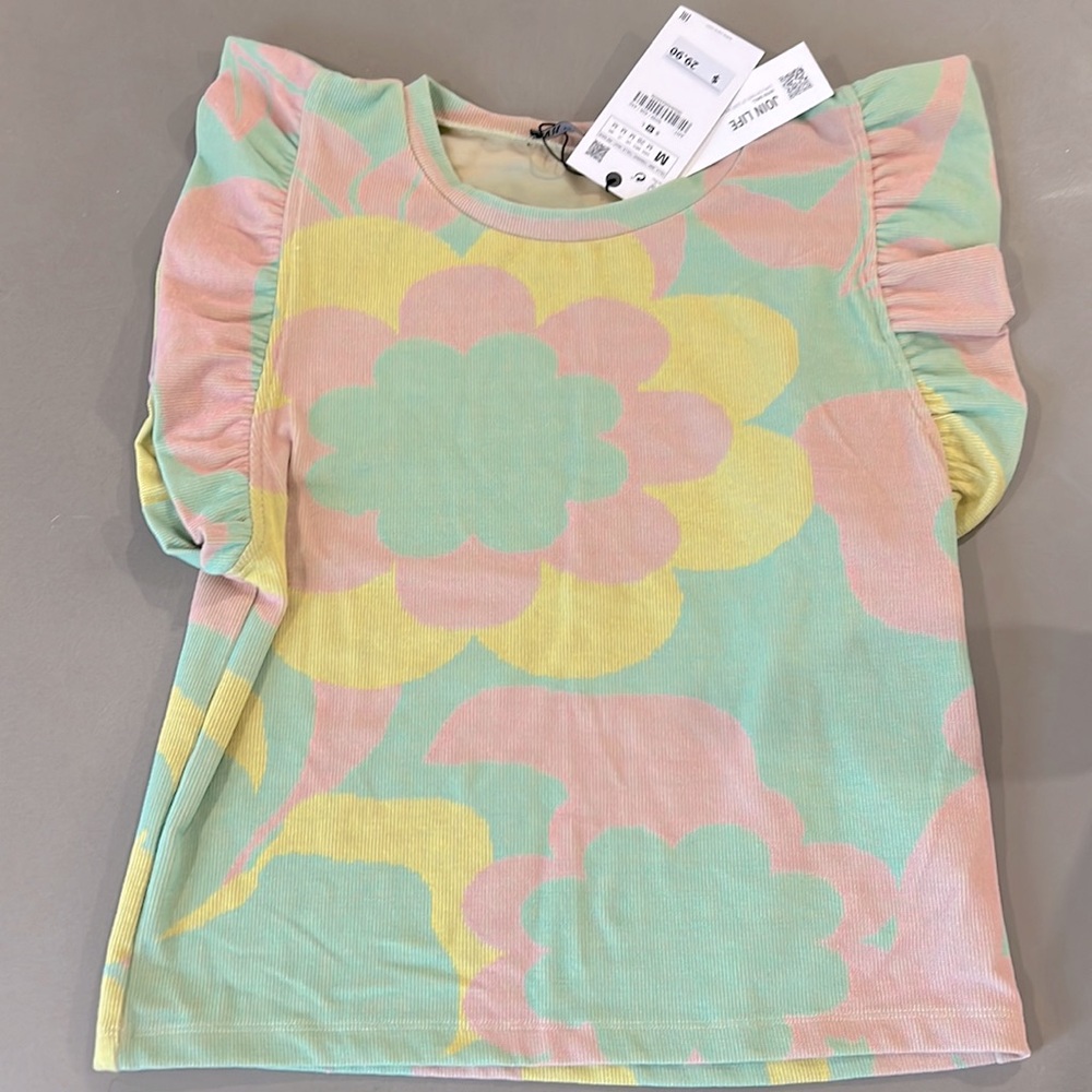 Zara ruffle sleeve Top